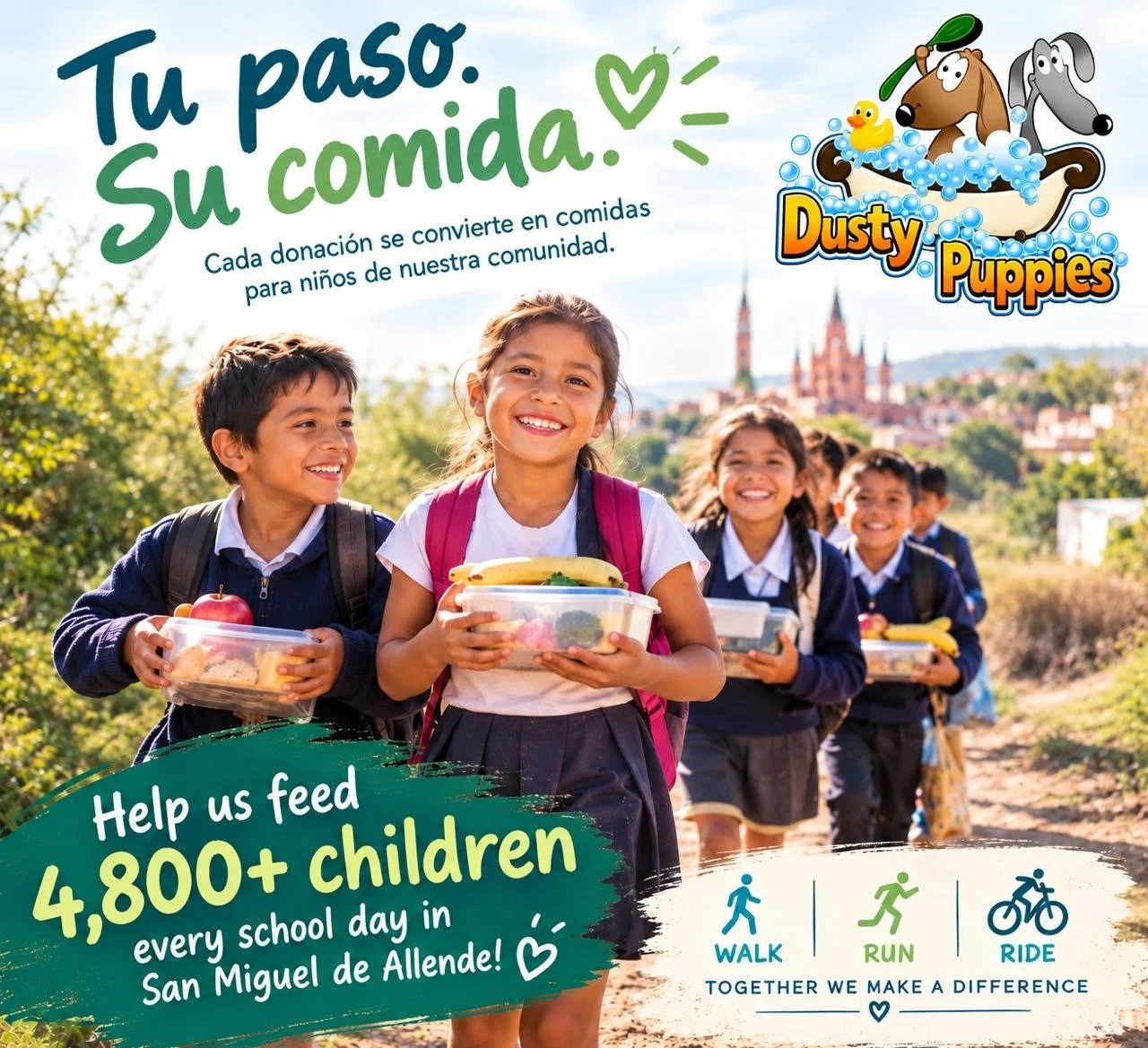 Tu paso, ¡Su comida! Your step, Their Meal!